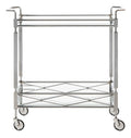 Chrome 2 Tier Rectangle Bar Cart O2928