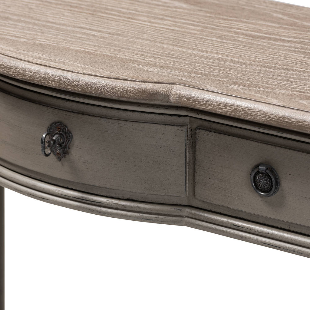 Gray 1-Drawer Wood Console Table I669