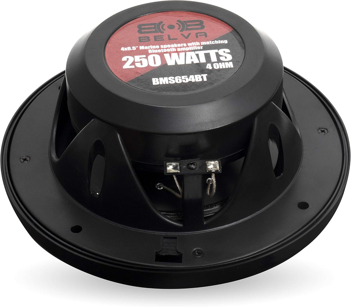 Four 1000 Watt Peak 6.5-inch 2-Way Marine Speakers with Bluetooth Amplifier B66720