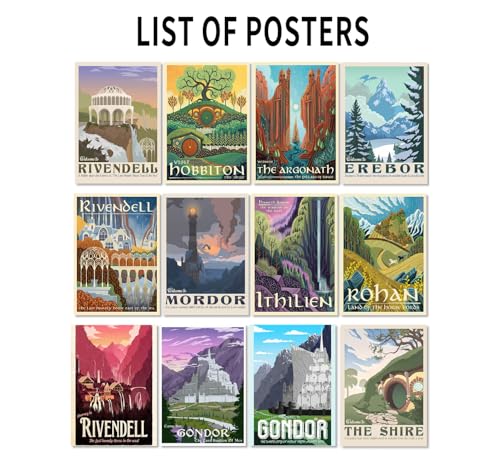 12pcs Landscape Posters Wall Art Collage Kit 11.2x16.5inch X3508