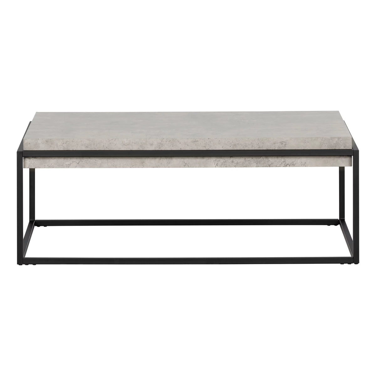 44" Coffee Table in Concrete Gray and Black M74450