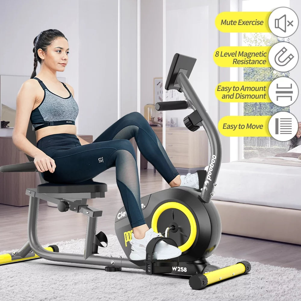 Recumbent Exercise Bike Belt Drive Indoor Cycling Bike G7921