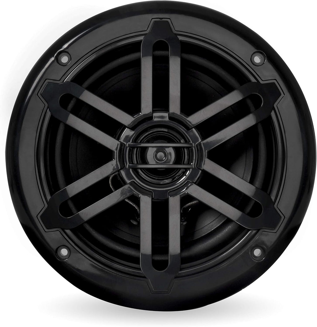 Four 1000 Watt Peak 6.5-inch 2-Way Marine Speakers with Bluetooth Amplifier B66720