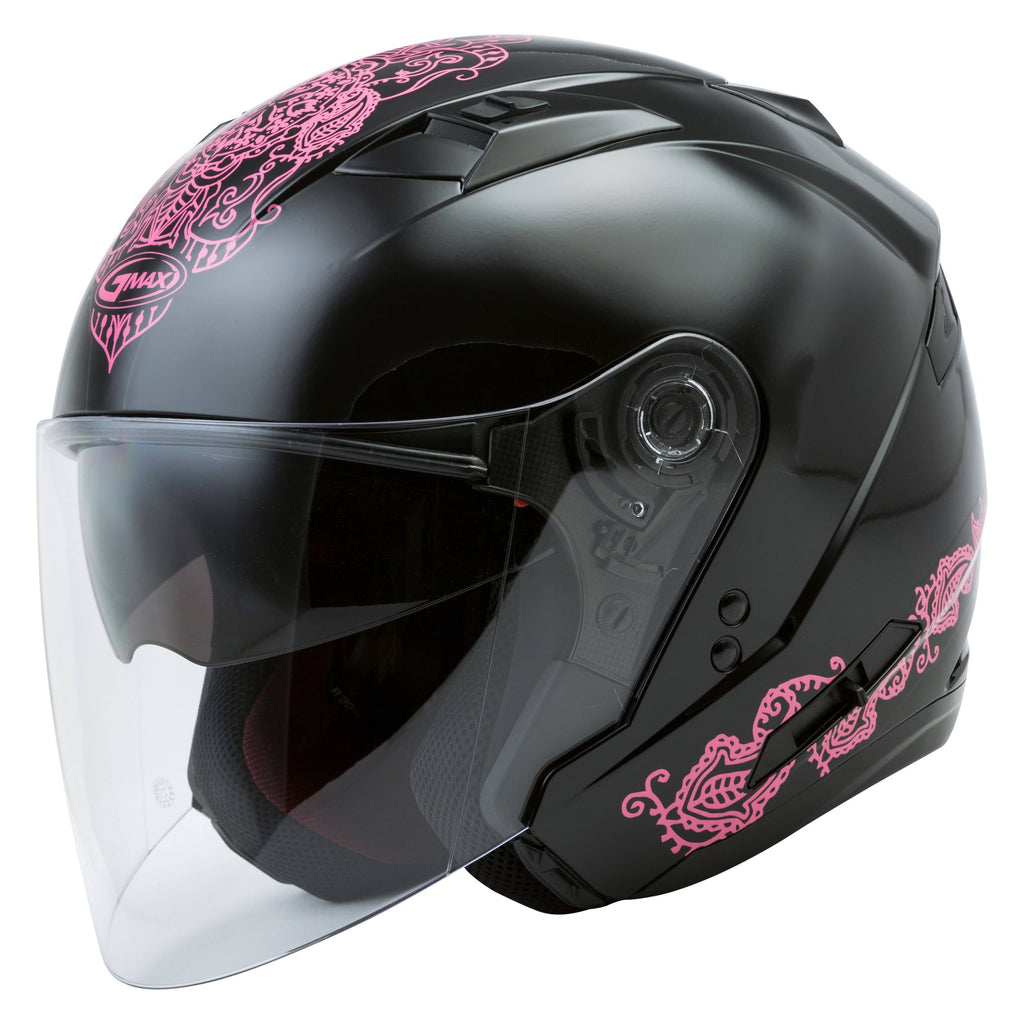 Open-Face Helmet Black/Pink U843931