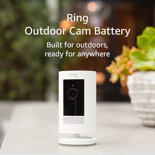 White Weather-Resistant Outdoor Camera with Color Night Vision O28895
