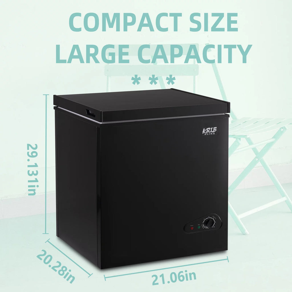 5.0 Cu.ft Black Chest Freezer with Removable Basket Y278838