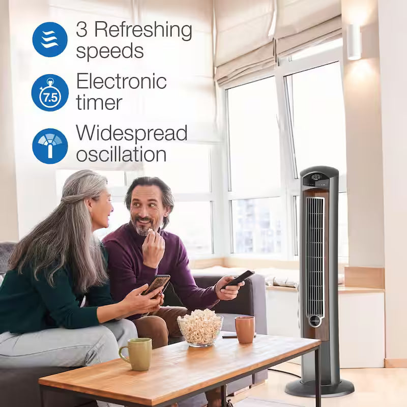 42 in. 3-Speed Oscillating Tower Fan with Remote Control H288498