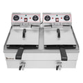 16L Stainless Steel Double Tank Deep Fryer 3400W I459