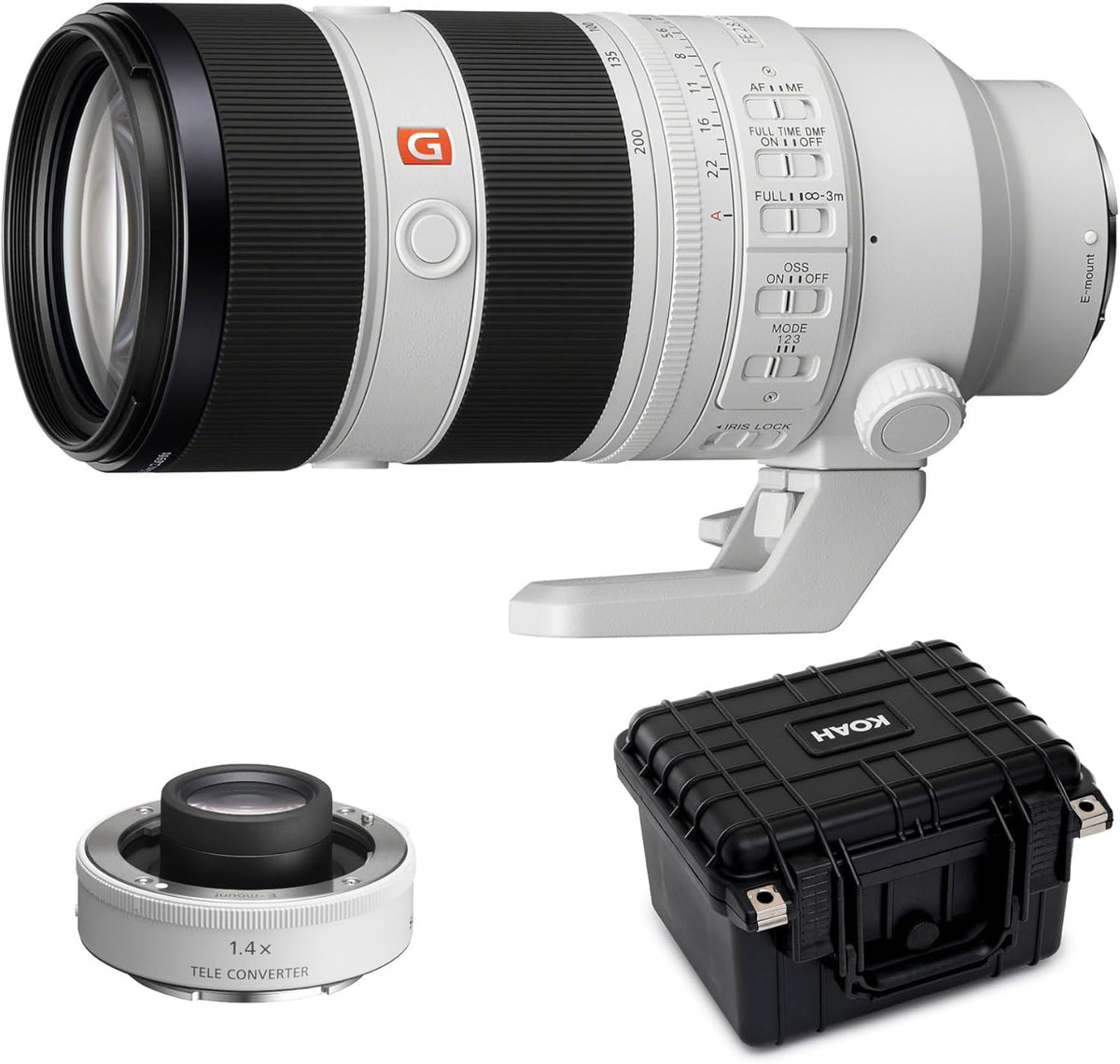 FE 70-200mm F2.8 GM OSS II Full-Frame Constant-Aperture Lens with FE 1.4X Teleconverter and Hardcase Q573337