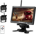 2pcs Wireless Vehicle Backup Cameras with 7 Monitor Parking Assistance System Y793