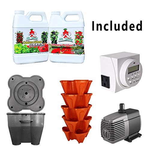 Standard Kit Stone Self Watering Vertical Tower Gardening System W275