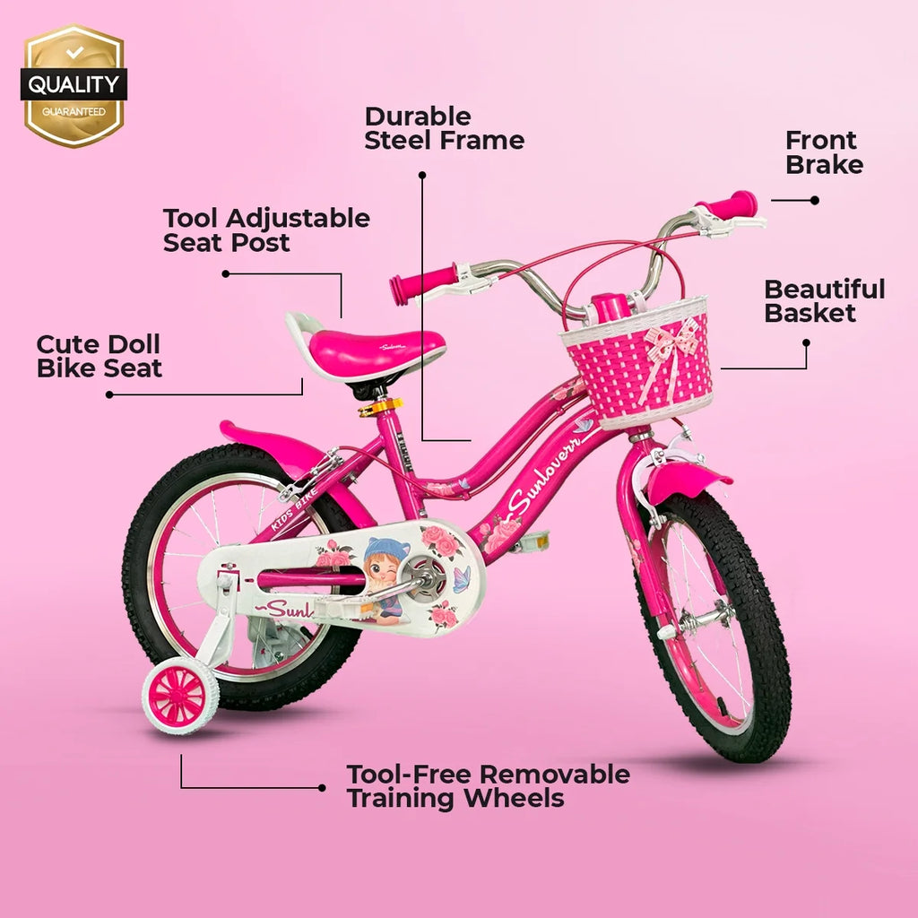 12 Inch Kids Bike with Training Wheels & Basket F761103