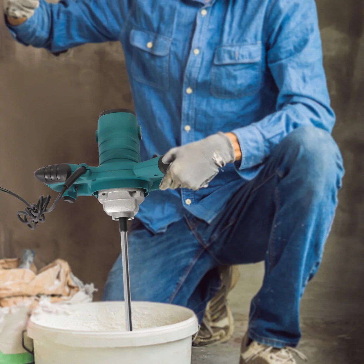 2100W Electric Cement Mixer 6Speed Stirrer N761