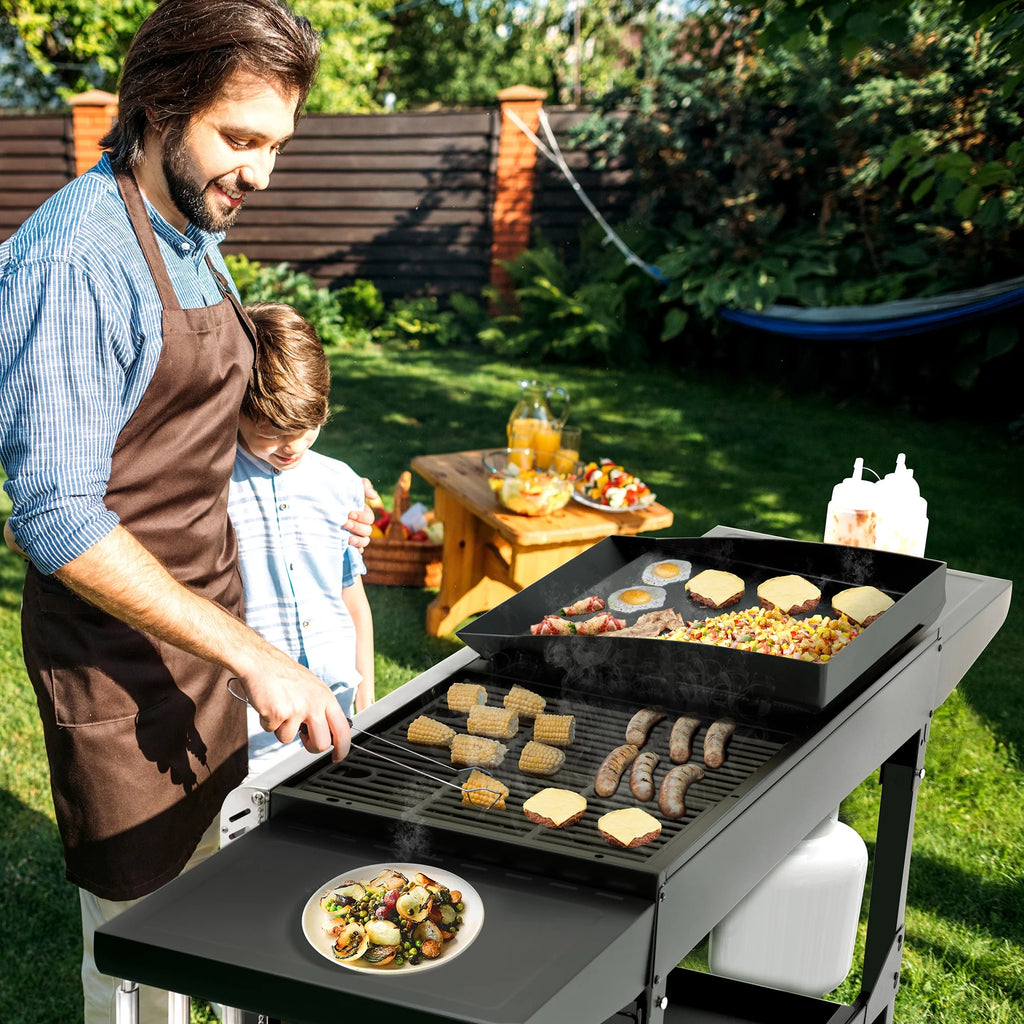 4-Burner Portable Flat Top Gas Grill and Griddle B472007