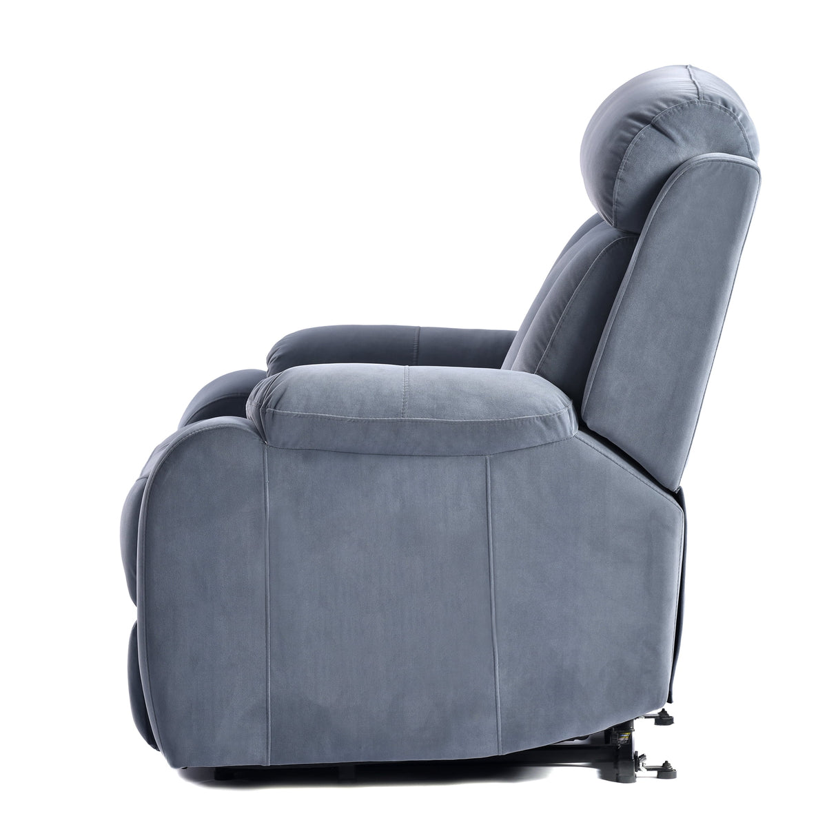 Light Gray Cashmere Fabric Power Recliner Sofa Chair R639267