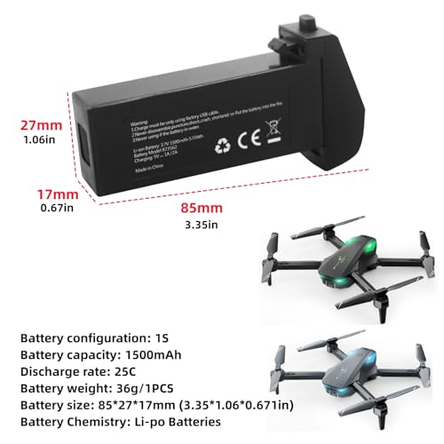 1500mah Lipo Battery Black Y9358