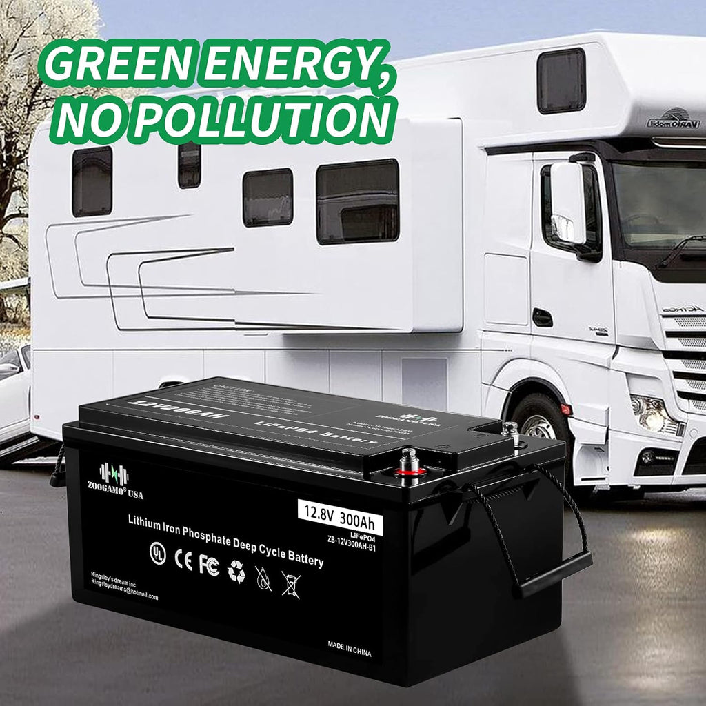 12V 300Ah Lithium LiFePO4 Deep Cycle Rechargeable Battery with Built-in BMS C9608