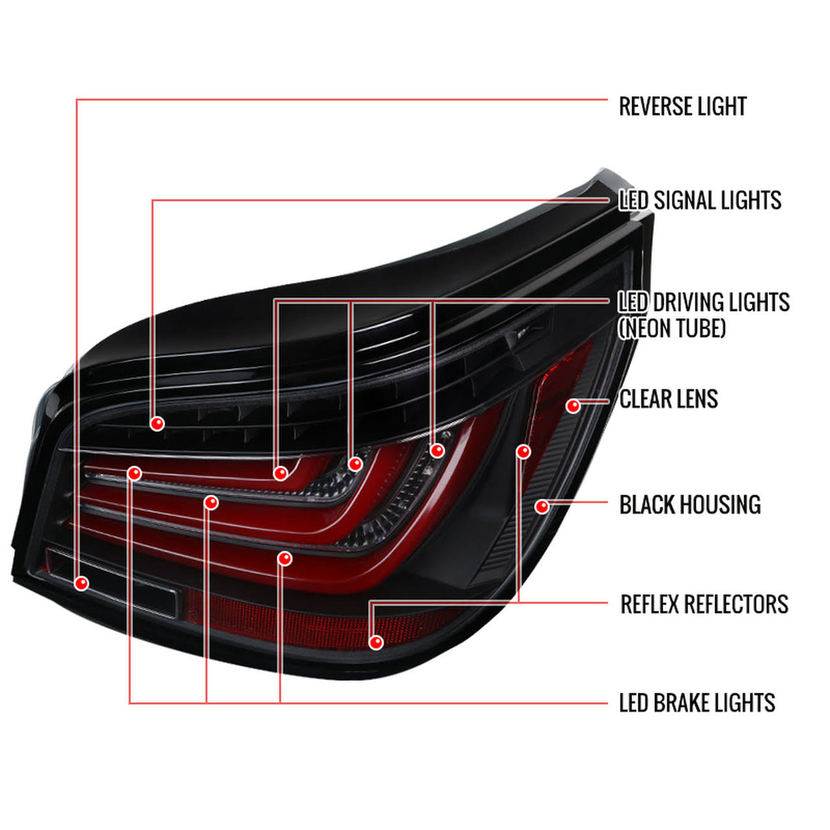 Black LED Tail Lights D249793