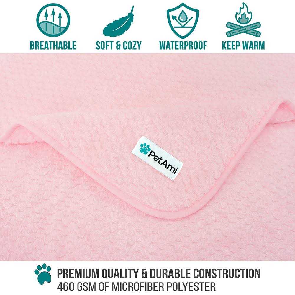 Sherpa Fleece Waterproof Waffle Cat & Dog Blanket A7364