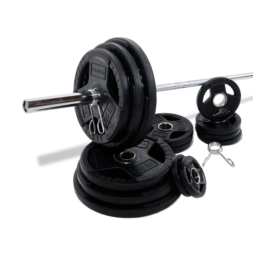 Olympic Weight Set, 45 lbs Bar and 300 lbs Plates R648