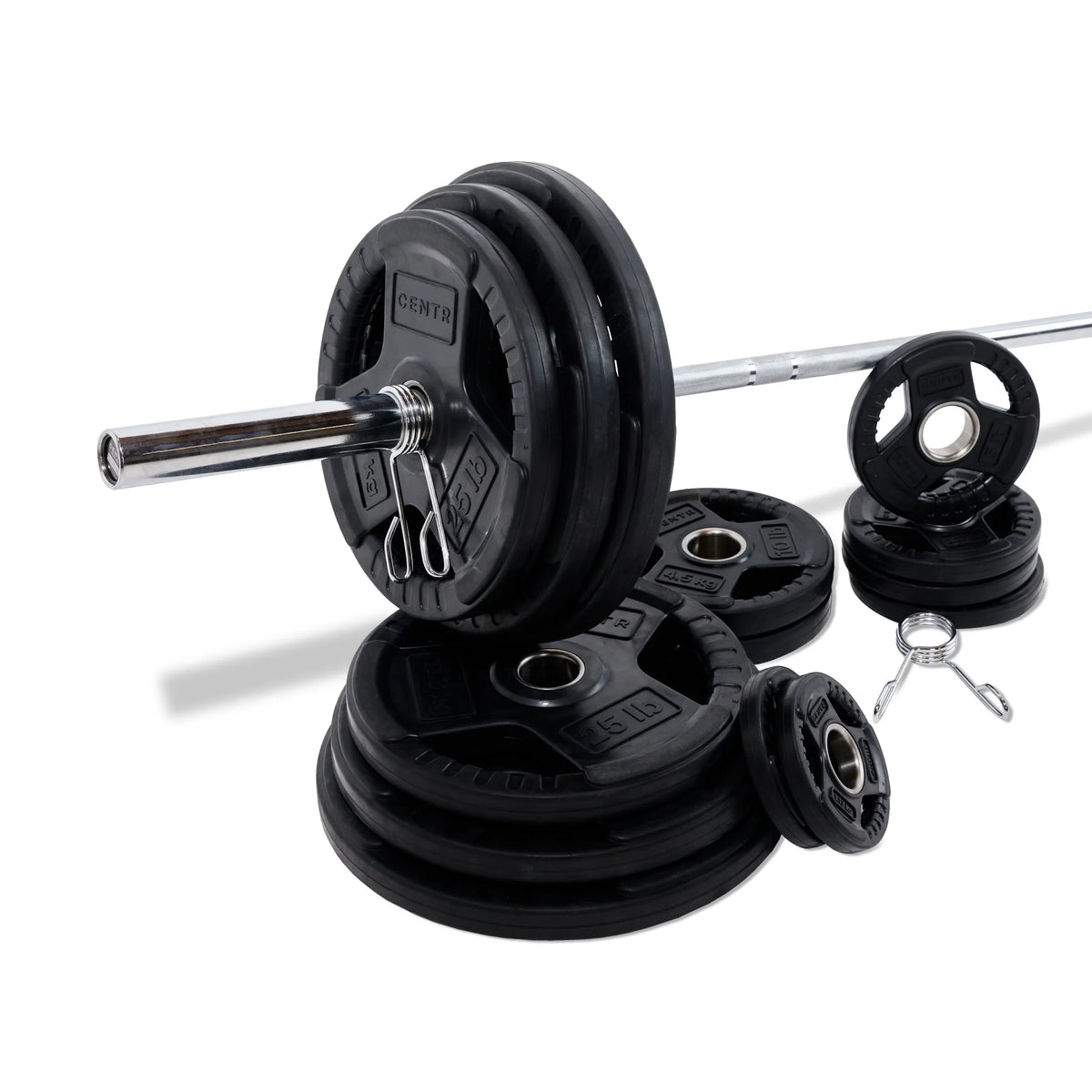 Olympic Weight Set, 45 lbs Bar and 300 lbs Plates R648