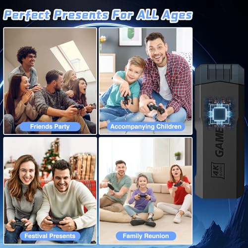 4K HD Game Stick with 128+256G TF Cards and Dual Controllers A165