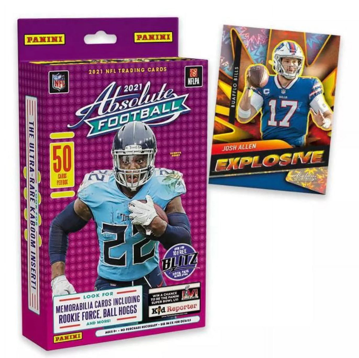 NFL Absolute Football Trading Card Hanger Box 50 Cards X224