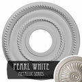 Hand-Painted Pearl White Ceiling Medallion J33689