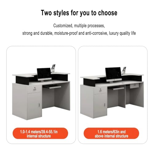 Lockable Wooden Reception Desk with Led Light R90539