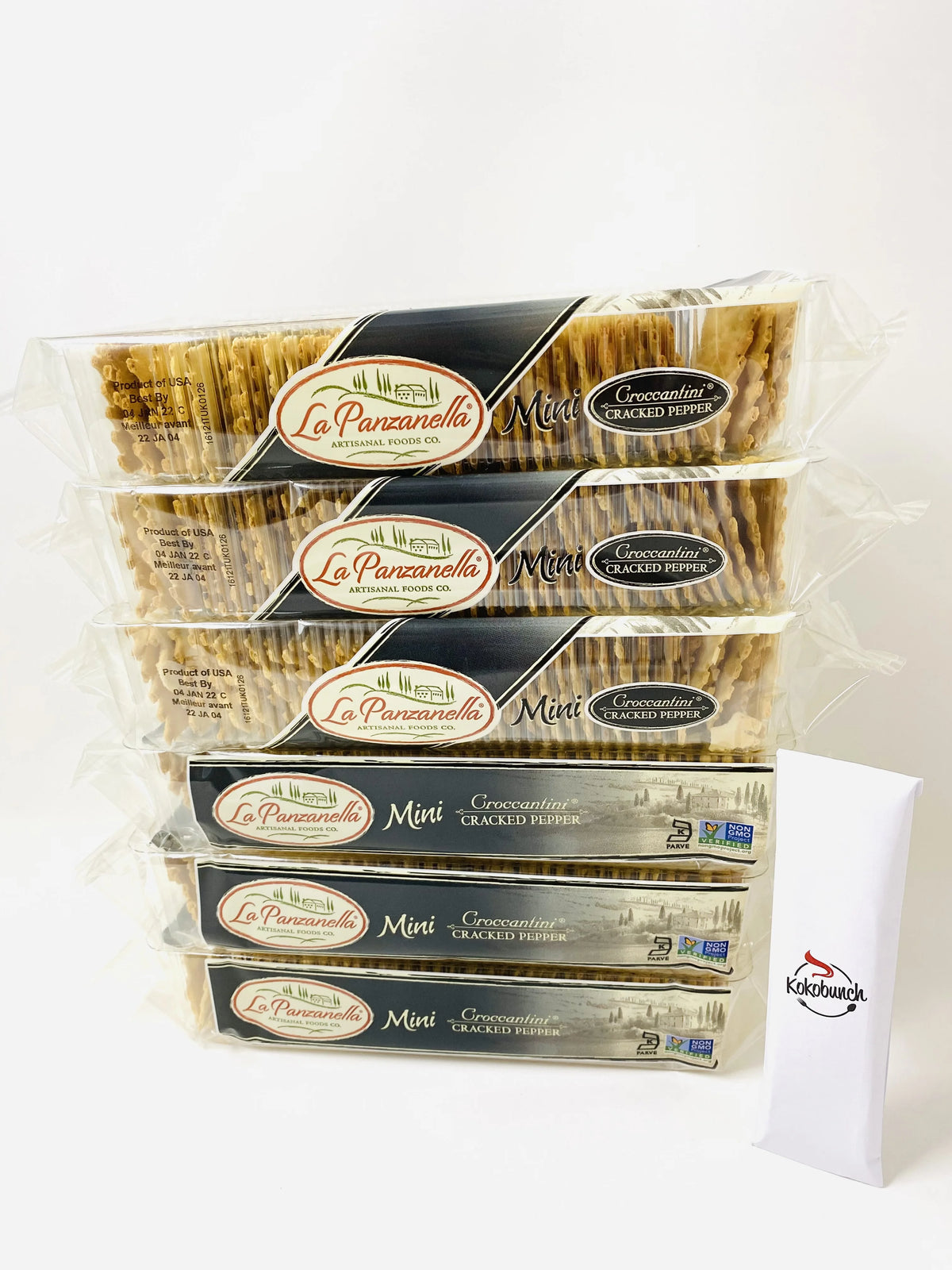 Artisan Crackers Mini Croccantini Cracked Pepper Flatbread 6oz Pack of 6 G732505