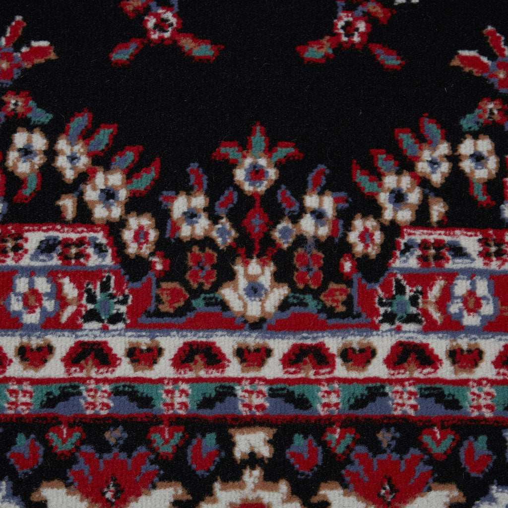 Black/Red Medallion Border Area Rug 3-Piece Set K609