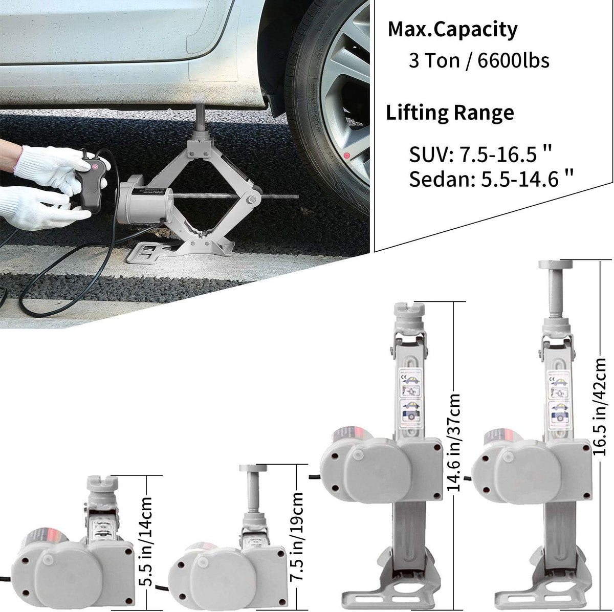 3 Ton 12v Automatic Scissor Lift Car Jack M233681