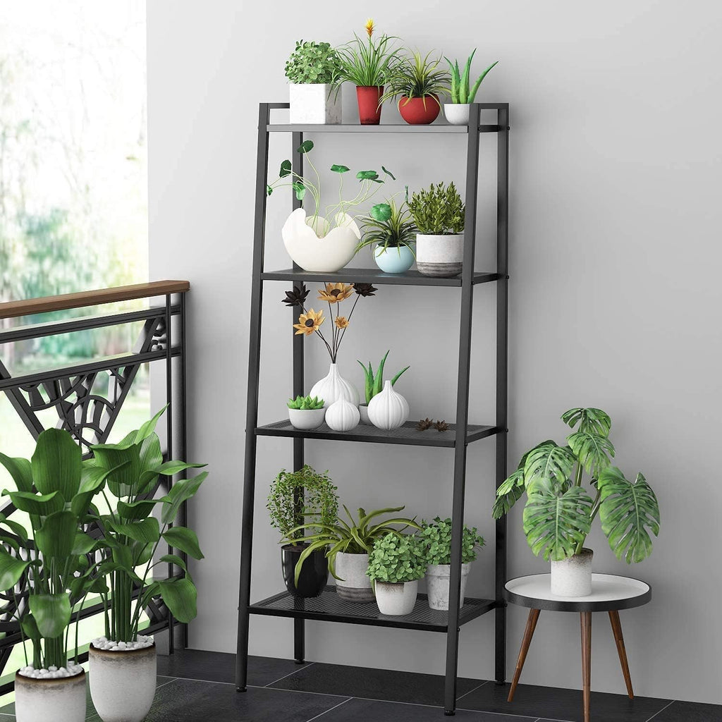 Black 4 Tier Ladder Bookshelf E965907