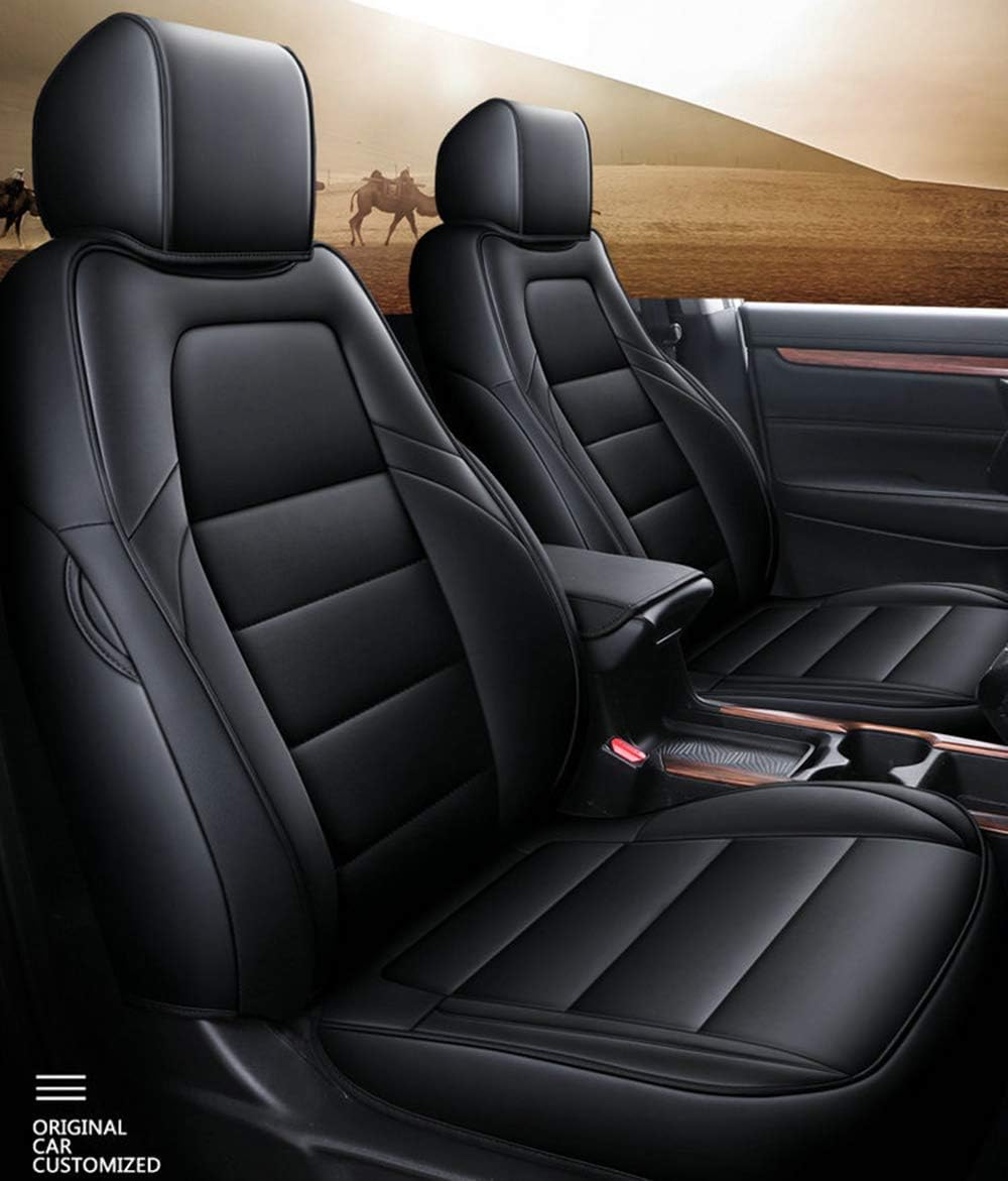 Black Leatherette Full Set Car Seat Covers A868429