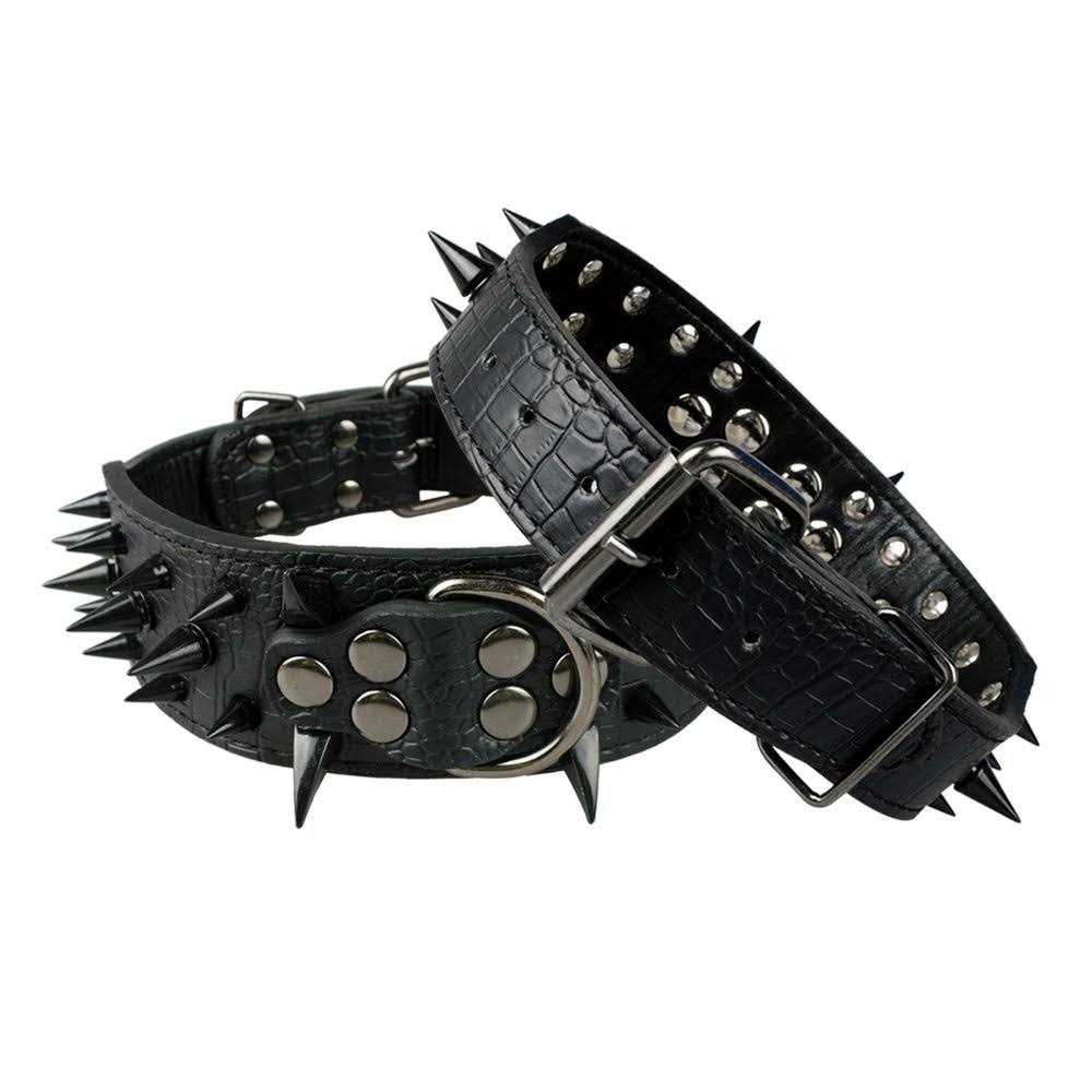 Spiked Studded Leather Dog Collar 2 Inch X589419