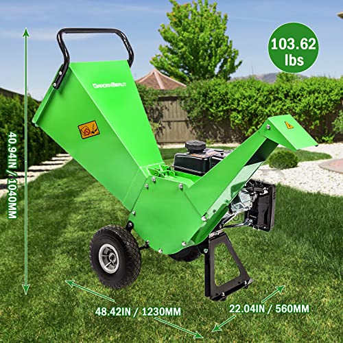 7HP Gas Powered Wood Chipper Shredder Mulcher A667