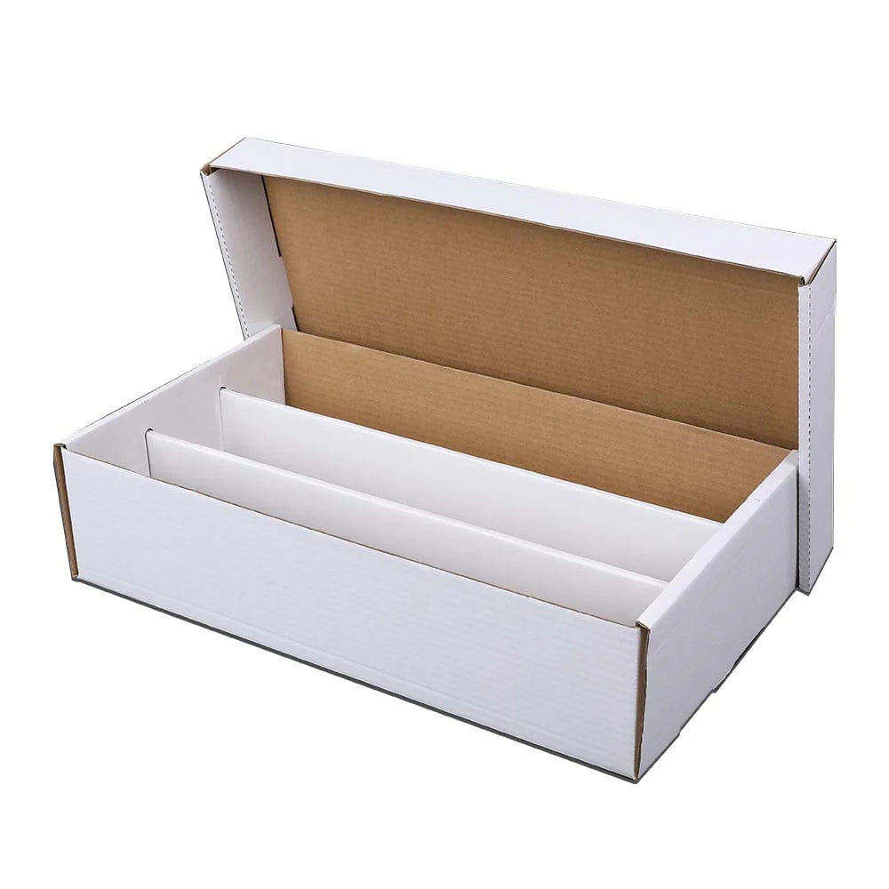 Corrugated Cardboard Card Storage Box 3000 Count White Divider O942009