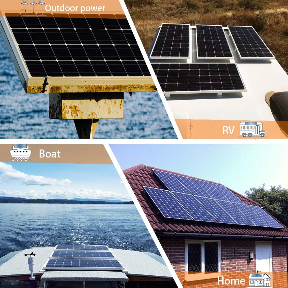 200 Watt 12Volt Moncrystalline Solar Panel Kit with 20A Charge Controller and Mounting Brackets C193