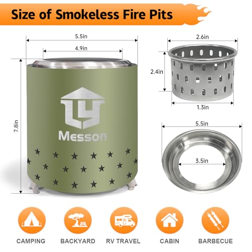 Stainless Steel Mini Tabletop Fire Pit with Stand and Travel Bag P851