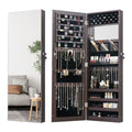 Off-White Jewelry Armoire with Mirror and 2 Drawers U602375
