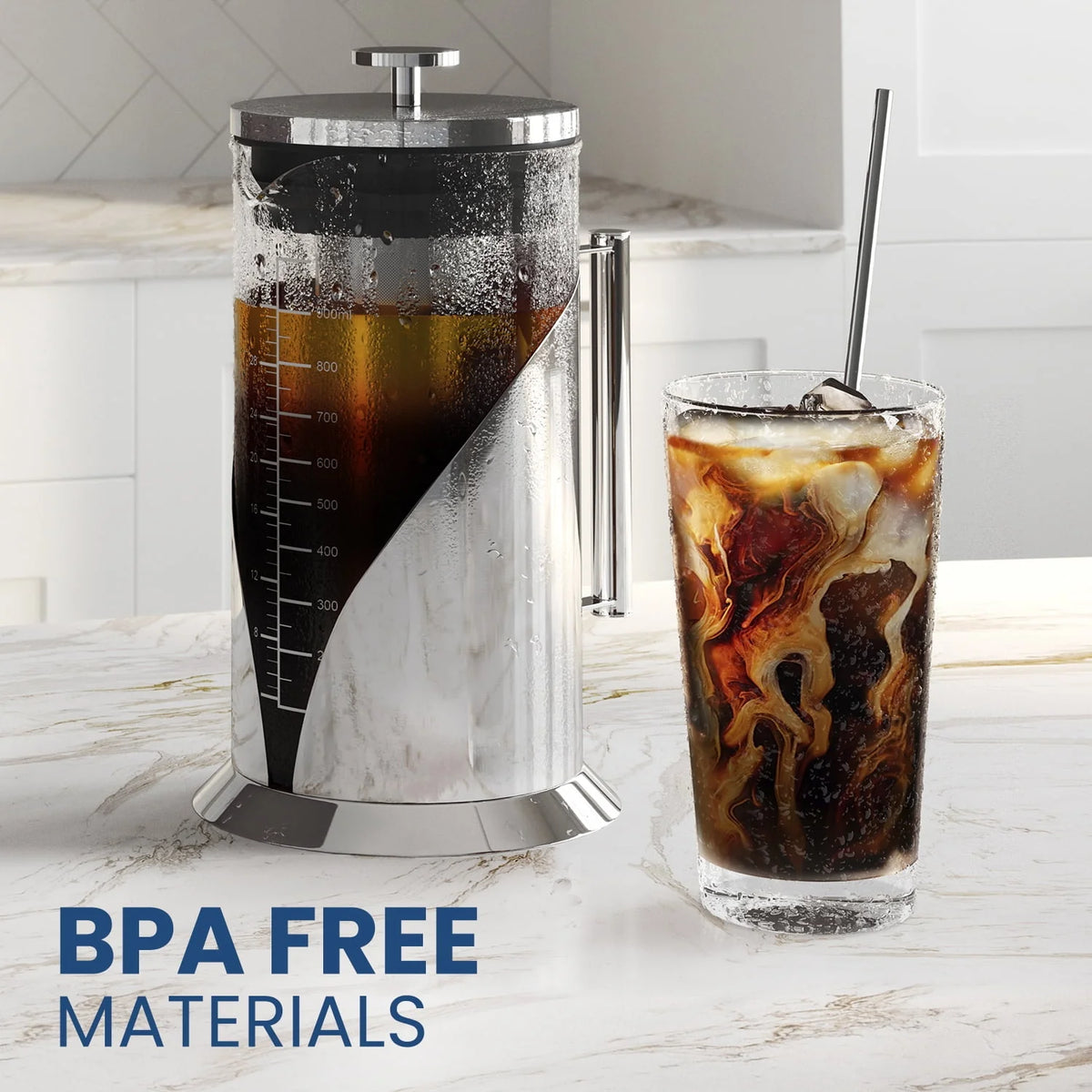 Cold Brew Coffee Maker 34 Ounces Glass Pitcher U895