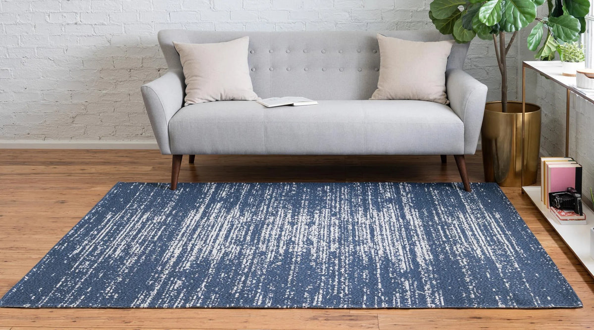 Navy Blue 5' x 8' Flatweave Rug S285973