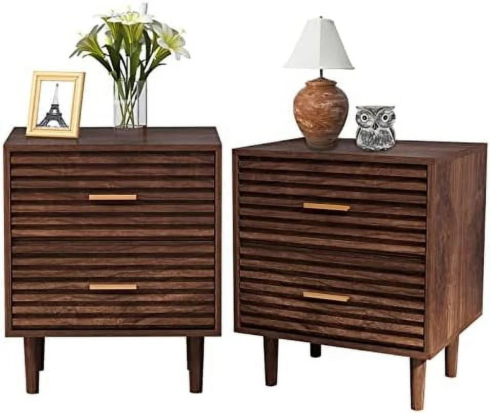 Set of 2 Nightstands with 2 Drawers B929517