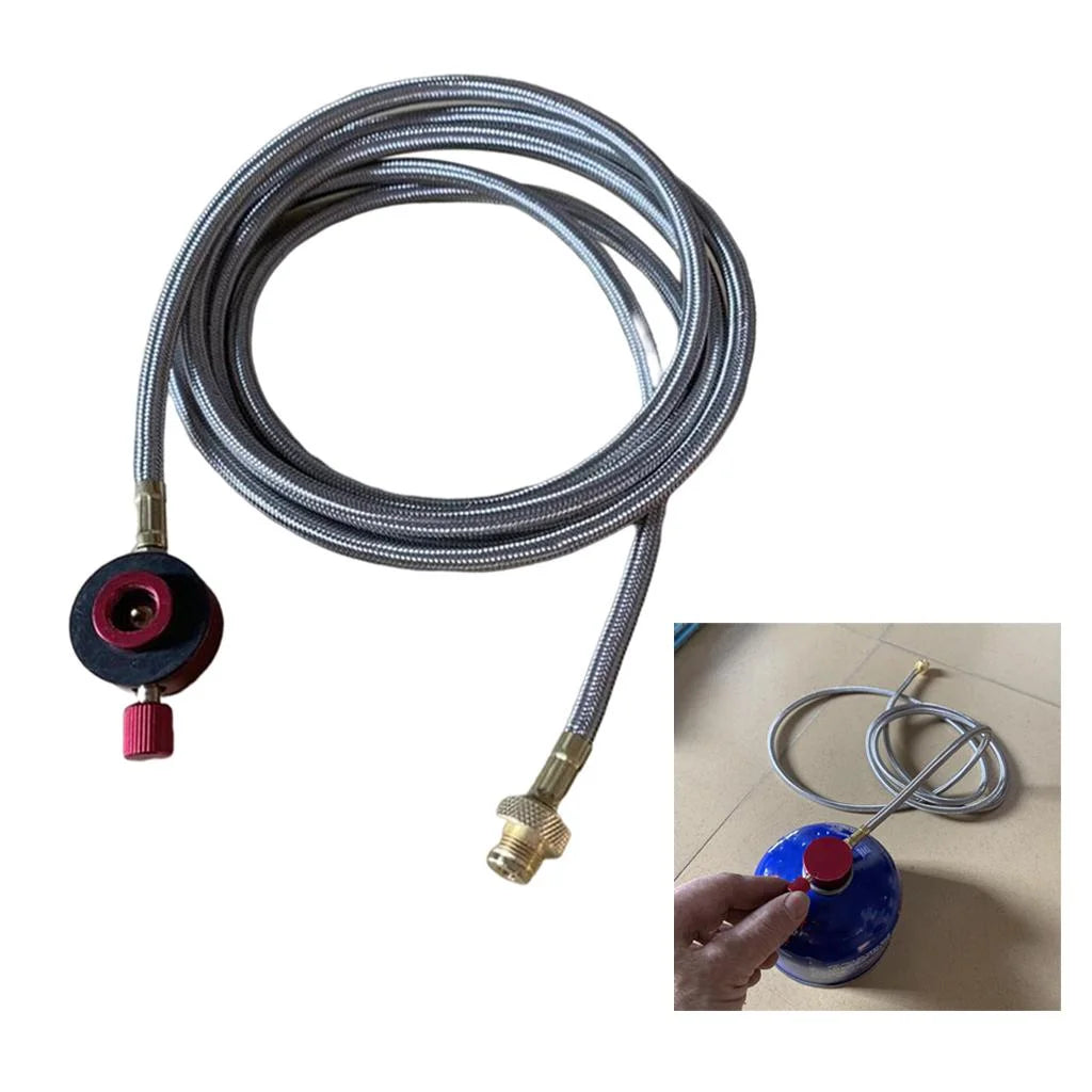 Camping Gas Refill Adapter with Burner Connector Hose C90007