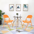 Set of 4 Metal Folding Chairs, Orange F59817