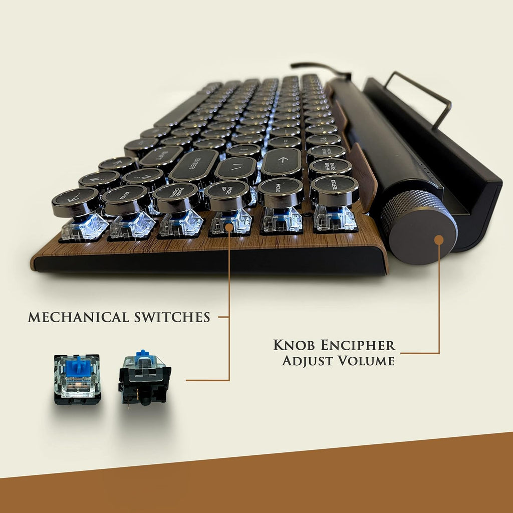 Wireless Mechanical Typewriter Keyboard G621