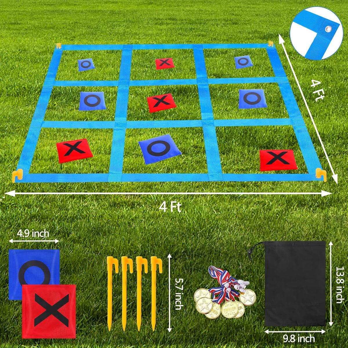 Outdoor Giant Tic Tac Toe Bean Bag Toss Game L4903