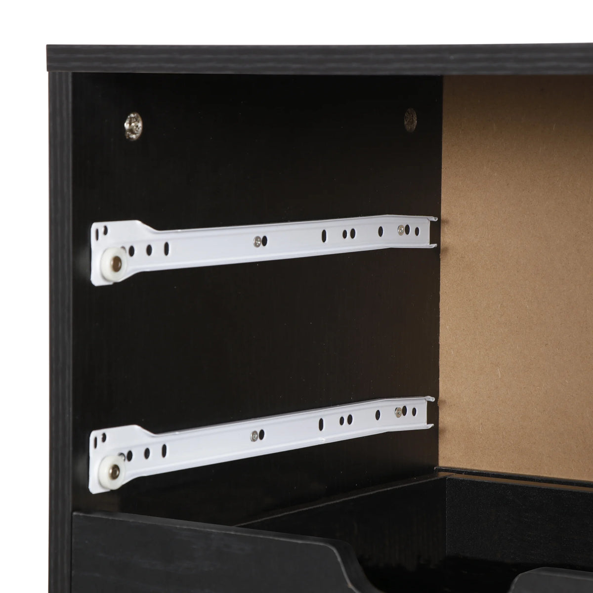 Black 5 Drawer Desk Cabinet with Casters Y985607