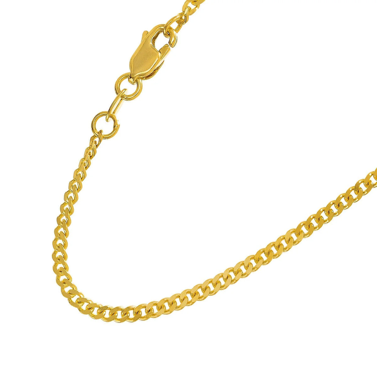 10k Yellow Gold 2 mm Curb Chain Necklace 24 Inches R8846