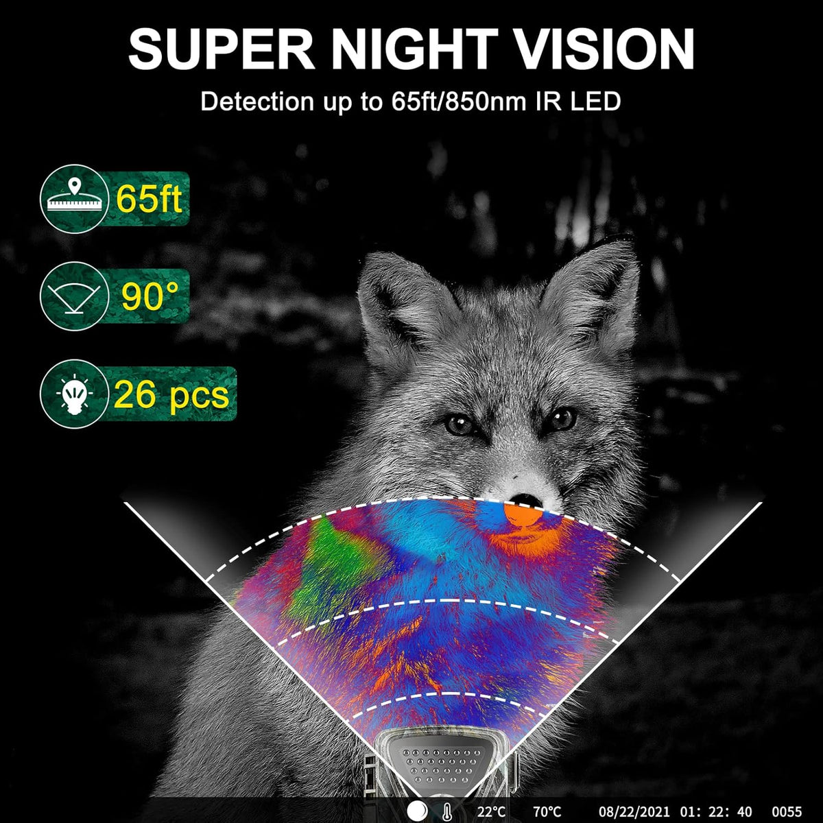 2.7K 28MP Trail Camera with Night Vision, Waterproof IP66, Pack of 2 K4469